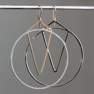 Plunge Earrings - Handmade Geometric Statement Earrings