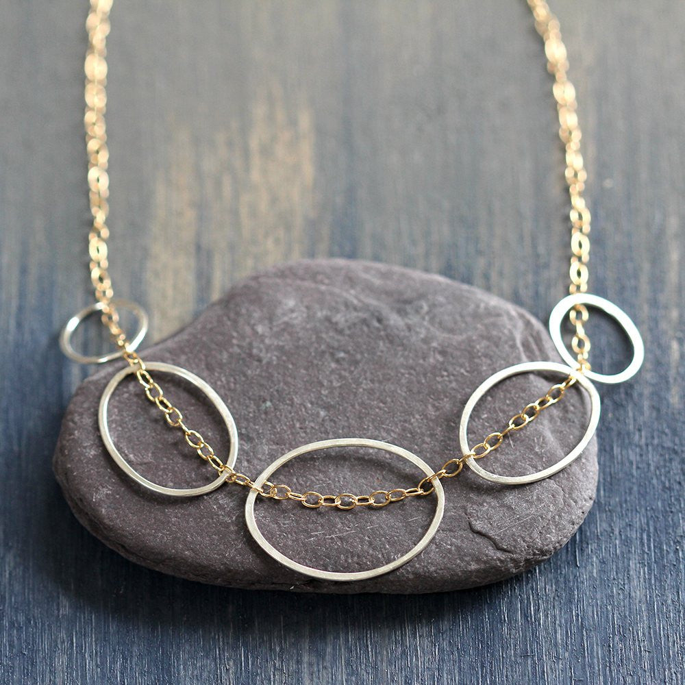 Stone Path Necklace - Intricate yet Simple Geometric Necklace