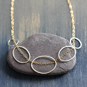 Stone Path Necklace - Intricate yet Simple Geometric Necklace