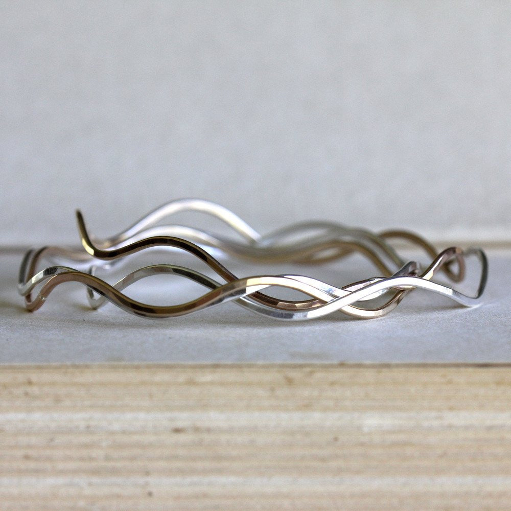 Wave Bangles - Simple and Classic Bracelet - Rebecca Haas Jewelry