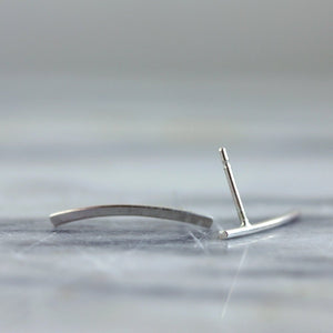 Long Curve Posts - Minimalist Geometric Stud earrings