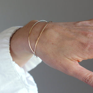 Ellipse Demi Cuff Bracelet, Geometric Cuff Bracelet That With the Security and comfort of a Clasp