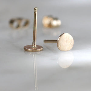 Perfect Posts - Classic Circle Post Earrings Handmade From Recycled 14k Gold or Sterling SIlver 
